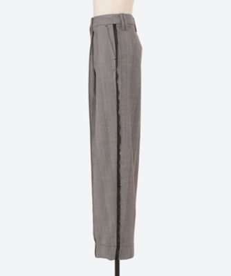 ganni パンツ GANNI クロップド ワイドパンツ | ニュートラル | FARFETCH JP