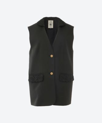 ＜leur logette (Women)＞Ｔ／Ｗ　ｄｏｅｓｋｉｎ　ｖｅｓｔ