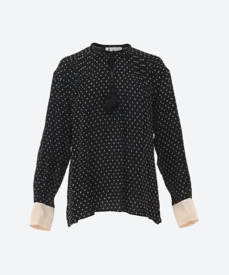 ＜leur logette (Women)＞Ｄｏｔ　ｇｅｏｒｇｅｔｔｅ　ｂｌｏｕｓｅ