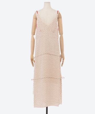 Dot georgette camisole dress | leur