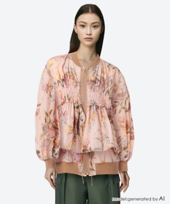 ＜leur logette (Women)＞Ｐｅｒｕ　ｆｌｏｗｅｒ　ｂｌｏｕｓｏｎ