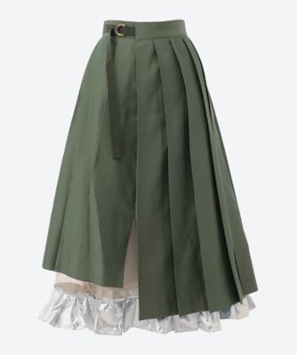 ＜leur logette (Women)＞Ｃｌａｓｓｙ　ｇａｂａ　ｓｋｉｒｔ