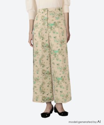 ＜leur logette (Women)＞Ｂｒｅｅｚｅ　ｌｅａｆ　ｊａｃｑｕａｒｄ　ｐａｎｔｓ