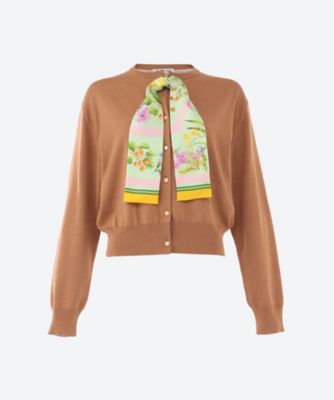 ＜leur logette (Women)＞Ｓｉｌｋ　ｃｏｔｔｏｎ　ｃａｒｄｉｇａｎ