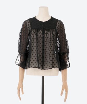 leur logette - ルールロジエット  パーティの主役ブラウス/インナー付きシルクブラウス サイズ1 Dandelion dot blouse | leur logette (Women