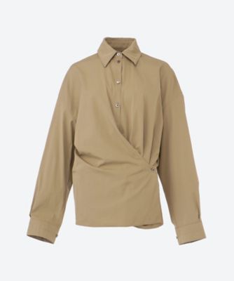 ＜LEMAIRE (Women)＞シャツ　ＳＴＲＡＩＧＨＴ　ＣＯＬＬＡＲ　ＴＷＩＳＴＥＤ　ＳＨＩＲＴ