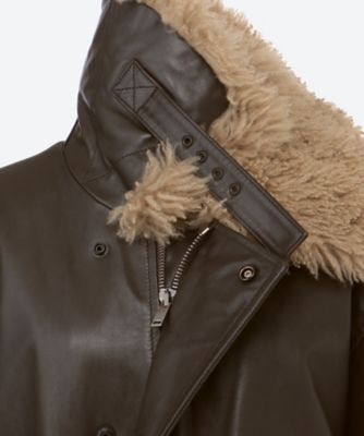 ブルゾン LEATHER BLOUSON WITH SHEARLING
