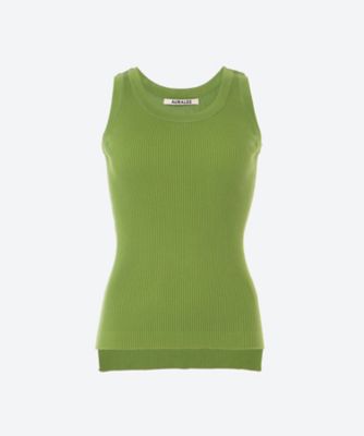 ＜AURALEE (Women)＞ＧＩＺＡ　ＨＩＧＨ　ＧＡＵＧＥ　ＲＩＢ　ＫＮＩＴ　ＴＡＮＫ