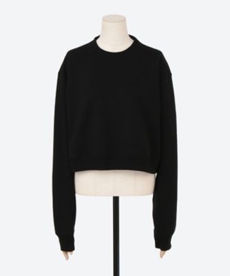 CROPPED SWEAT SHIRT-クロップドスウェットシャツ-HYKE（ハイク