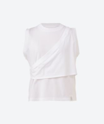 ＜HYKE (Women)＞ＤＯＵＢＬＥ　ＳＨＯＵＬＤＥＲ　ＴＥＥ