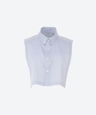 ＜三越伊勢丹/公式＞ HYKE (Women)/ハイク BUTTON-DOWN COLLAR CROPPED TOP 18BLUE トップス【三越伊勢丹/公式】