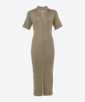 ＜babaco (Women)＞Ｒｉｂｂｅｄ　Ｐｏｌｏ　Ｄｒｅｓｓ