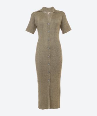 ＜babaco (Women)＞Ｒｉｂｂｅｄ　Ｐｏｌｏ　Ｄｒｅｓｓ