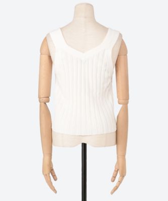 WIDE RIBBED SWEATER BUSTIER TOP