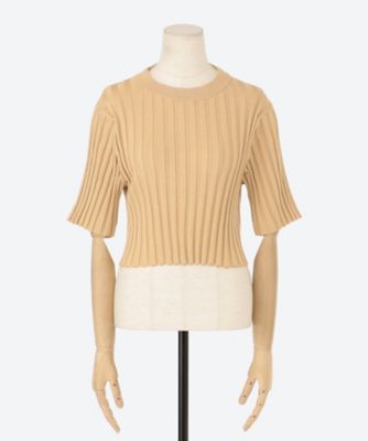 SHEER WIDE RIBBED SHORT―SLV