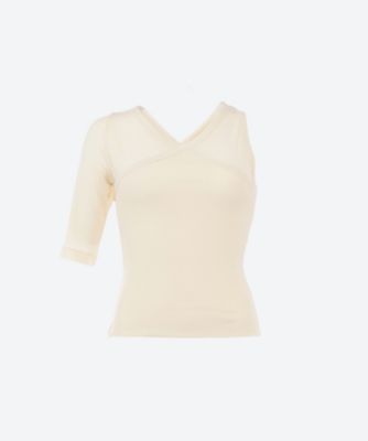 Twisted Cotton Layered Top | ファッション 