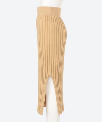 WIDE RIBBED SWEATER SKIRT | HYKE