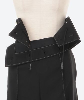 WHITE STITCH HIGH WAIST MARINE