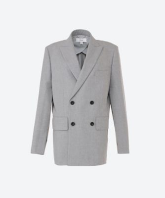 ＜HYKE (Women)＞ＳＴＲＥＴＣＨ　ＤＯＵＢＬＥ－ＢＲＥＡＳＴＥＤ　ＢＬＡＺＥＲ