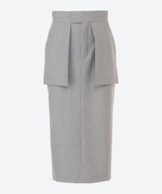 ＜HYKE (Women)＞ＳＴＲＥＴＣＨ　ＭＩＤＩ　ＳＫＩＲＴ