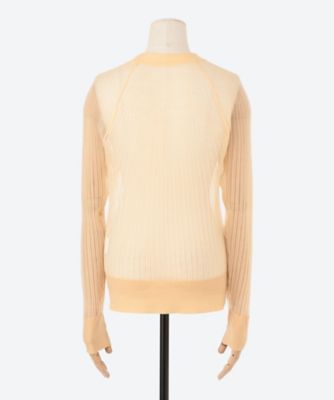 SHEER WIDE RIBBED SWEATER | ファッション・服 