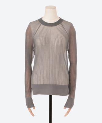 SHEER WIDE RIBBED SWEATER | ファッション・服 