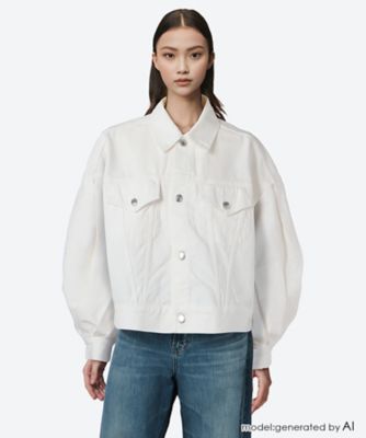 HYKE / BALLOON SLEEVE TWILL JACKET2/28迄