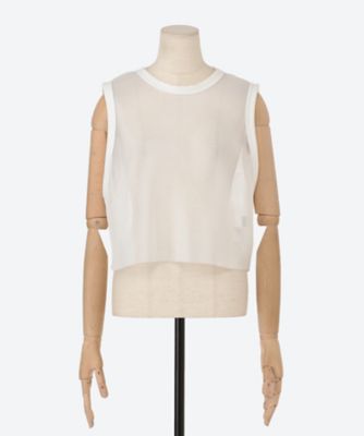 ＭＥＳＨ ＳＬＥＥＶＥＬＥＳＳ ＣＲＯＰＰＥＤ ＴＯＰ | ファッション ...