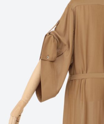 SHEER TWILL BELL－SLEEVE DRESS