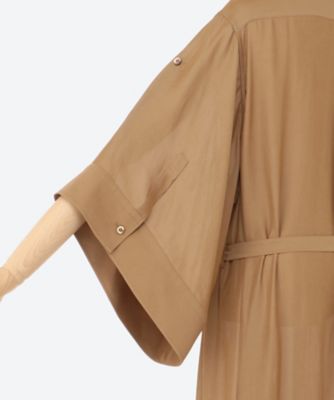 SHEER TWILL BELL－SLEEVE DRESS