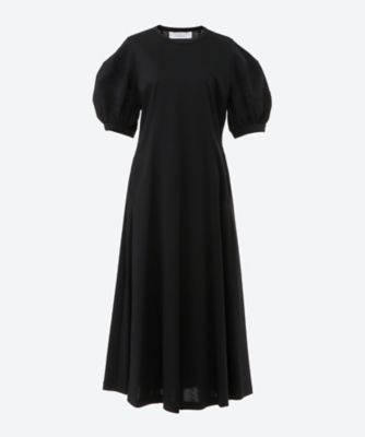 ＜AKIRANAKA (Women)＞Ｌａｎｔａｎ　Ｓｌｅｅｖｅ　Ｊｅｒｓｅｙ　Ｄｒｅｓｓ　ＢＫ