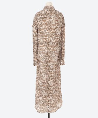 ドレス PRINTED LONG SHIRT DRESS