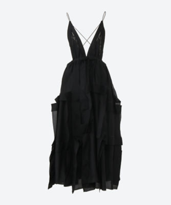 ＜leur logette (Women)＞ａｉｒｙ　ｔａｆｆｅｔａ　ｃａｍｉｓｏｌｅ　ｄｒｅｓｓ