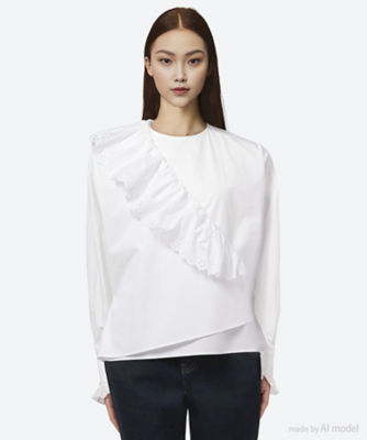 ＜leur logette (Women)＞ｃｏｔｔｏｎ　ｂｌｏｕｓｅ