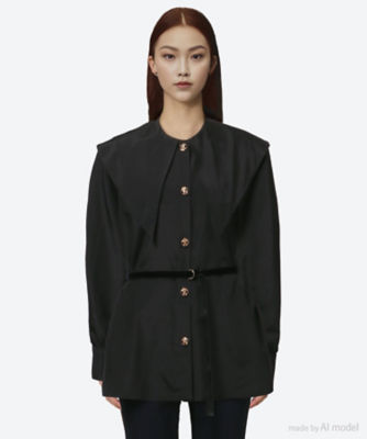 ＜leur logette (Women)＞ｓｉｌｋ　ｃｕｐｒａ　ｂｌｏｕｓｅ