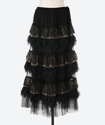 ＜leur logette (Women)＞ｆｌｕｆｆｙ　ｓｋｉｒｔ