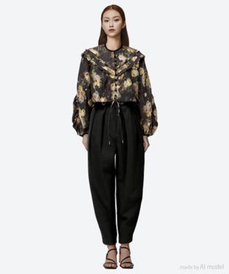 louvre flower print blouse | leur