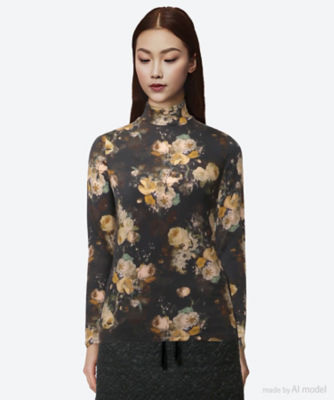 ＜leur logette (Women)＞ｌｏｕｖｒｅ　ｆｌｏｗｅｒ　ｐｒｉｎｔ　ｔｏｐ