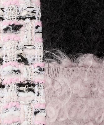 ｃｕｒｌｙ　ｃｈｅｃｋ　ｍｏｈａｉｒ／ｍａｒｂｌｅ　ｔｗｅｅｄ　ｊａｃｋｅｔ