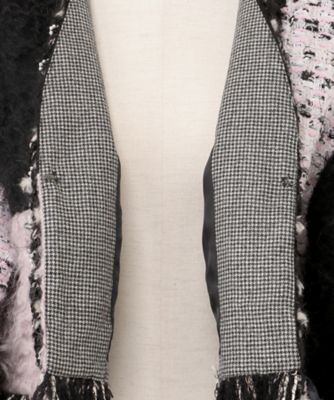 ｃｕｒｌｙ　ｃｈｅｃｋ　ｍｏｈａｉｒ／ｍａｒｂｌｅ　ｔｗｅｅｄ　ｊａｃｋｅｔ