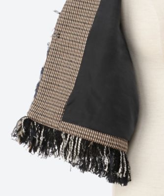 ｃｕｒｌｙ　ｃｈｅｃｋ　ｍｏｈａｉｒ／ｍａｒｂｌｅ　ｔｗｅｅｄ　ｊａｃｋｅｔ