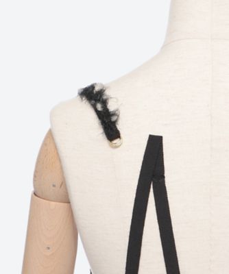 ｃｕｒｌｙ　ｃｈｅｃｋ　ｍｏｈａｉｒ／ｍａｒｂｌｅ　ｔｗｅｅｄ　ｃａｍｉｓｏｌｅ　ｄｒｅｓｓ