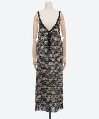 ｃｕｒｌｙ　ｃｈｅｃｋ　ｍｏｈａｉｒ／ｍａｒｂｌｅ　ｔｗｅｅｄ　ｃａｍｉｓｏｌｅ　ｄｒｅｓｓ