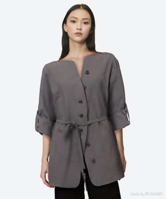 ＜AKIRANAKA (Women)＞Ｓｅｓｉｌｉａ　ｒｏｌｌ　ｕｐ　ｓｌｅｅｖｅ　ｓｈｉｒｔ　ＧＹ