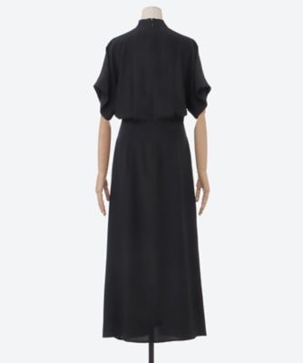 ドレス　ＤＲＡＰＥＤ　ＤＲＥＳＳ　ＷＩＴＨ　ＢＯＷ