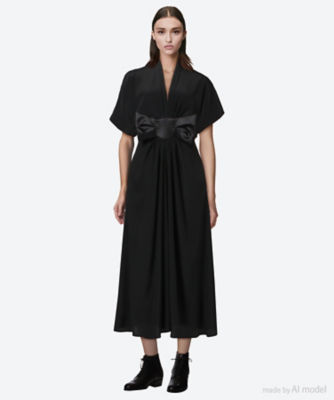 ＜PRUNE GOLDSCHMIDT (Women)＞ドレス　ＤＲＡＰＥＤ　ＤＲＥＳＳ　ＷＩＴＨ　ＢＯＷ