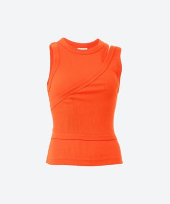 DOUBLE SHOULDER TANK TOP-ダブルショルダータンクトップ-HYKE