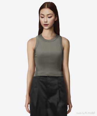 ＜HYKE (Women)＞ＣＲＯＰＰＥＤ　ＴＡＮＫ　ＴＯＰ