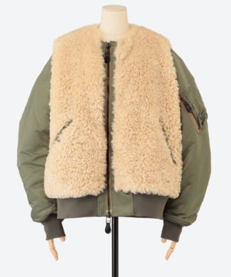 【3日まで限定値下げ】HYKE FAUX SHEARLING TYPE MA-1 HYKE(ハイク)】FAUX SHEARLING TYPE MA-1｜PARIGOT ONLINE