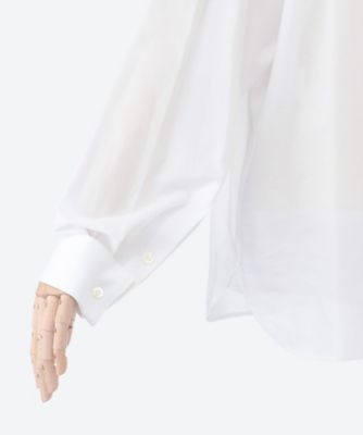 【新品タグ付き】HYKE BIB FRONT シャツ ホワイト HYKE（ハイク）の「＜HYKE（ハイク）＞ BIB FRONT シャツ